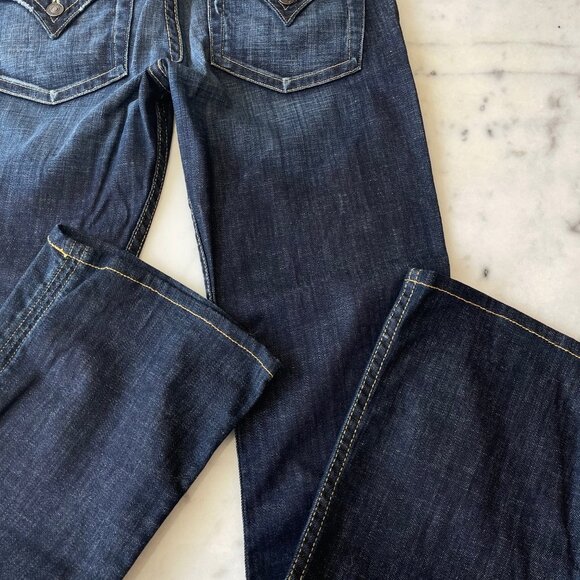 Hudson Flare Denim with Back Flap Pockets in Elm - Picture 11 of 12
